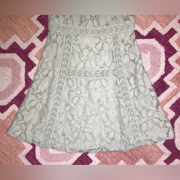 Sage green Mini Altar’d State Lace Dress Size Large - Picture 2 of 12